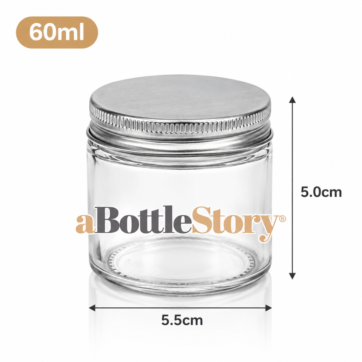 Minimalist Glass Jar Product Shot