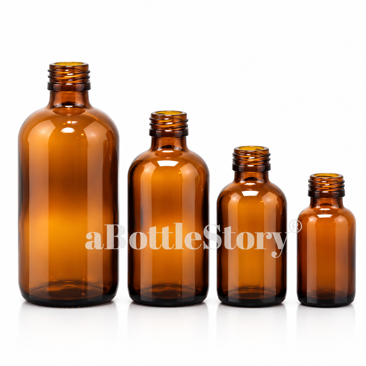 Amber Glass Bottle Collection