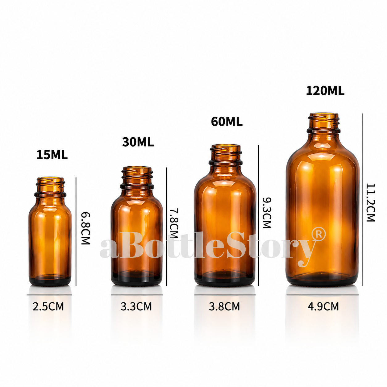 Amber Glass Bottle Collection