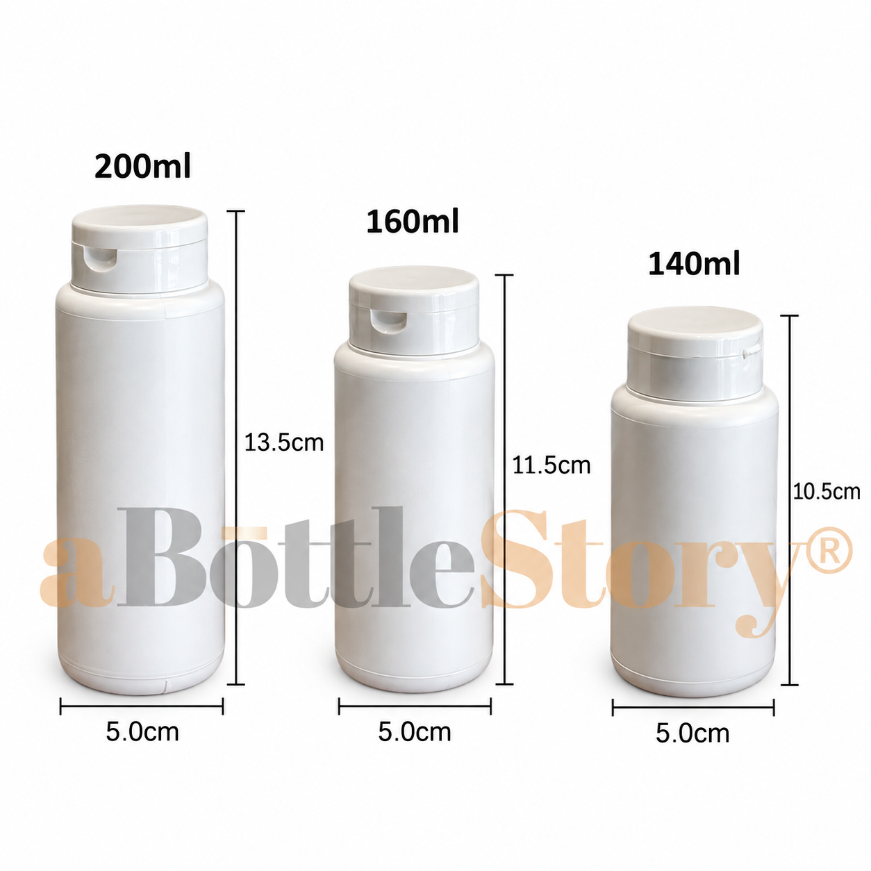 White Shaker Bottles on Display