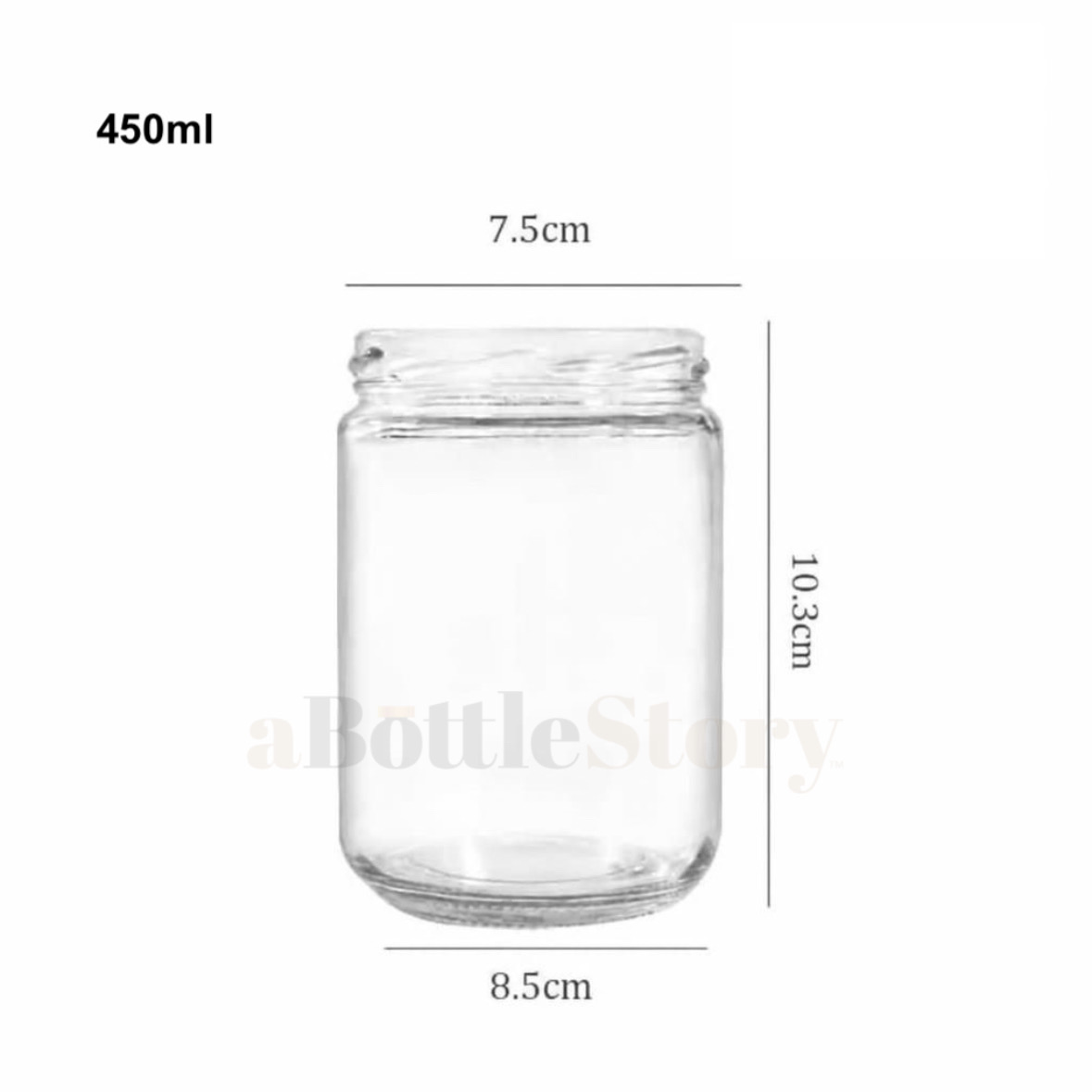 Size 450ml Round Jar
